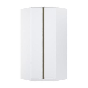 Imagem de Guarda Roupa Canto 2 Portas 111,9cm Branco Com Branco Mat
