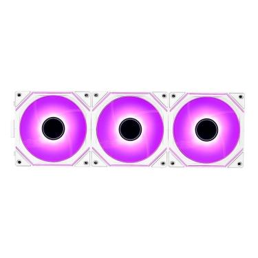 Imagem de Kit Com 3 Ventoinhas Rise Mode Magneto Pro, 120mm, Led ARGB, Branco - RM-MAPRO-ARGB-W-Unissex