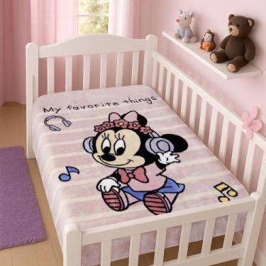Imagem de Cobertor Infantil Bebê Minnie Antialérgico Jolitex Raschel