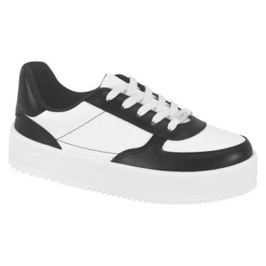 Imagem de Tenis Feminino Casual Leve Confortavel Moleca Novo 5782312, Preto bran