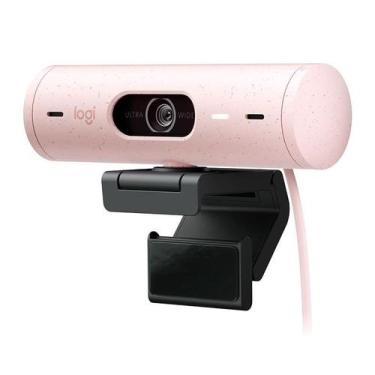 Imagem de Webcam Logitech Brio 500, FHD 1080p, USB-C, Rose, 960-001418