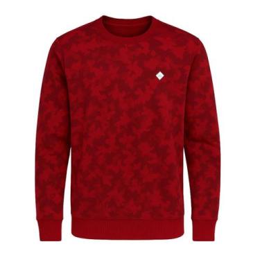 Imagem de Blusa Masculina Fatal Moletom 100% Algodão Flower 24673, P, Vermelho