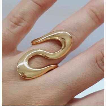 Imagem de Anel Dourado Detalhado 18 - Loja Comprar e Usar