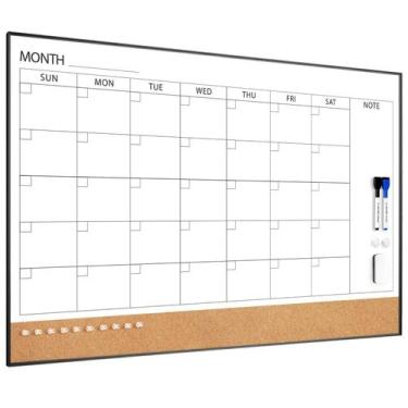 Imagem de Calendário de Quadro Branco Apagável ARCOBIS 91 x 61 cm com Quadro de 