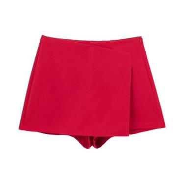 Imagem de Saias Shorts Assimétricas de Cintura Alta - Estilo Vintage Chic Willsh