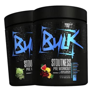 Imagem de Pré Treino Stoutness Bulk Nutrition 300g Kit Com 2 Unidades - Congratu
