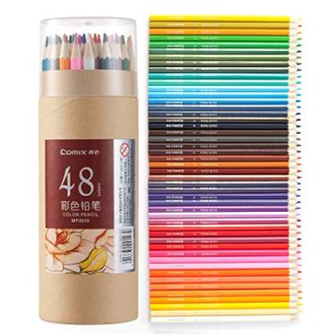 Imagem de lápis de cor solúvel em água 48 cores de cor lisa