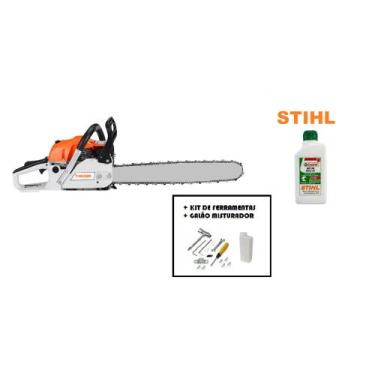 Imagem de Motosserra 58Cc Á Gasolina Com Sabre Extenso + Oleo Stihl - T-Maker