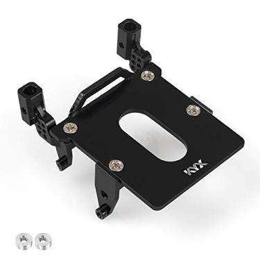 Imagem de KYX Suporte de suspensão de torres de choque dianteiro de alumínio de corrida, caixa de recebimento de bandeja para carro 1/24 RC Crawler Axial SCX24 (preto)