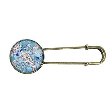 Imagem de Pingente de broche de metal retrô com letra de bolinhas do oceano