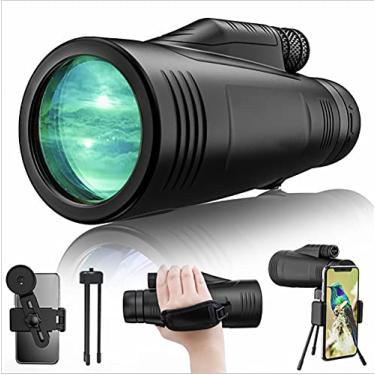 Imagem de Monocular 10x50 Monocular Telesacope, HD Stars Monocular com suporte para smartphone e tripé, zoom Monocular para adultos observação de pássaros, caminhadas, viagens