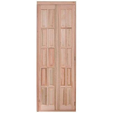 Imagem de Porta de Madeira Camarão 213x94cm com Marco e Batente 14cm Ewk P26 Rondosul Natural