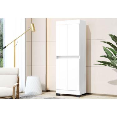 Imagem de Armário Multiuso Escritório Quarto 4 Portas Toquio Branco - Rede Móveis