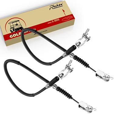 Imagem de Roykaw Conjunto de cabos de freio para carrinho de golfe, lado do motorista e do passageiro para modelos elétricos a gás/elétrico DS 1981-1999, 106,7 cm de comprimento total, substitui OEM # 10111258,