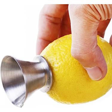 Imagem de (stainless_steel) - Best Utensils Stainless Steel Manual Lemon Juicer Squeezer Reamer 18/8 Stainless Steel Hand Held Citrus Juicer and Lemon Pourer (1)