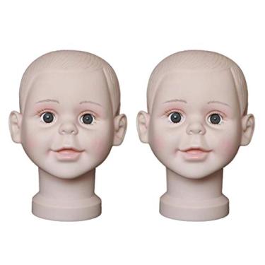 Imagem de Xiaojikuaipao 2 x chapéu infantil peruca óculos de exibição de maquiagem manequim suporte suporte