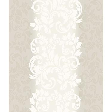 Imagem de Papel de Parede, Arabesco Degradê com Relevo, Cinza, 1000x52 cm, Bobinex Uau