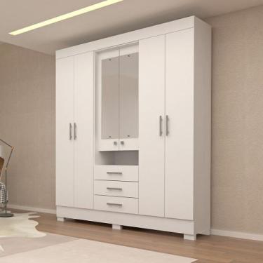 Imagem de Roupeiro Débora Capelinha com Espelho 6 Portas ACP Móveis - ACP Moveis