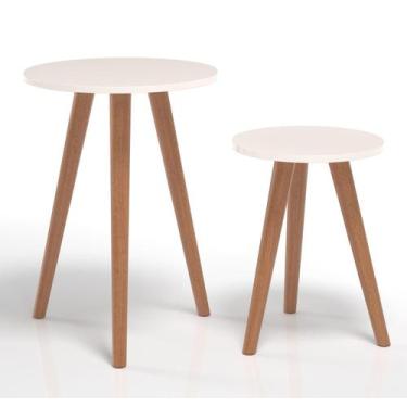 Imagem de Mesa Lateral Apoio Sacada Canto Mdf Off White - Colomi