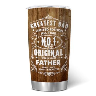 Imagem de Yuzi-n Presentes para pai de filho filha esposa, presentes de pai para aniversário, Natal, dia dos pais, presentes para pai, copo de pai, copo de 600 ml