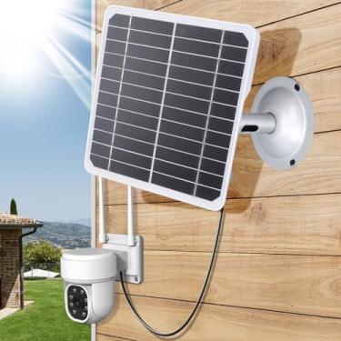 Imagem de Painel Solar Monocristalino de 20 W para Dispositivos de Carregamento Rápido, Cabo de, Carregador de Energia de Módulo Fotovoltaico Compatível Com Câmeras de Segurança,