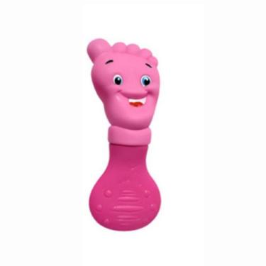Imagem de Mordedor bebe Pézinho pe silicone macio vila toy Rosa