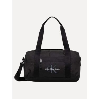 Imagem de Mala Calvin Klein Masculina Weekender Poliéster Logo Preta-Masculino
