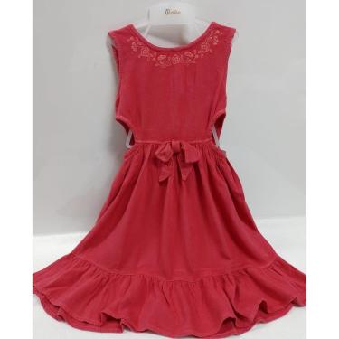 Imagem de Vestido Infantil Menina Viscose Bordado Paraiso Verão 15643-Feminino