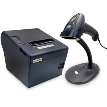 Imagem de Impressora Térmica 80mm mais Leitor Código Barras 1d com Suporte - Gol