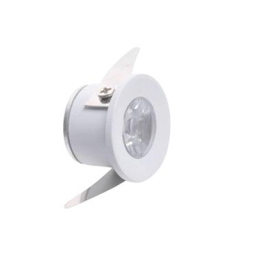 Imagem de Mini Spot Led De Embutir Redondo 1w 3000k Branco