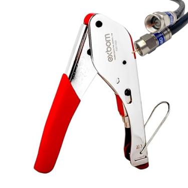 Imagem de Alicate de Compressão para Conectores Coaxiais RG59/RG6 – Crimpagem Precisa e Segura para Instalações de TV a Cabo e Antenas