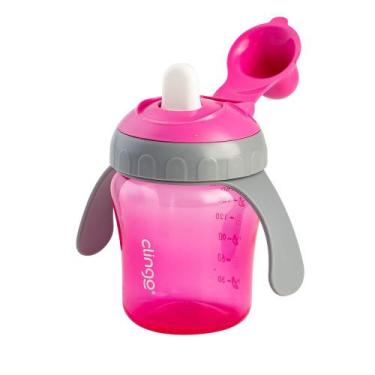 Imagem de Copo de Transição com Bico Rígido Colors Rosa - 6 a 36 Meses, com Alça