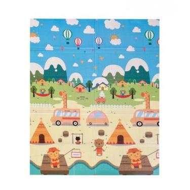 Imagem de Tapete Infantil Tatame Emborrachado Dupla Face Macio Térmico e Dobravel Premium (Colorido, Safari)
