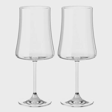 Imagem de Taças de Vinho e Água Cristal 460ml Com Titânio Pleasure 2 peças - Haus Concept 56413/101-2