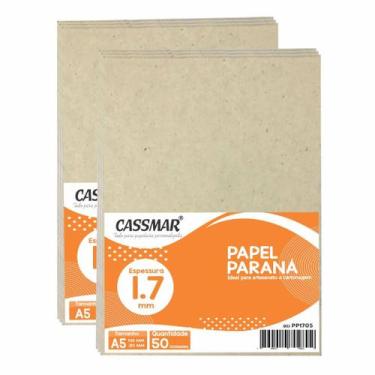 Imagem de Papel Paraná para Cartonagem A5 1,7mm 148x210mm 50 un - Cassmar