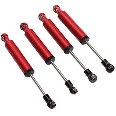 Imagem de ZAWELIYO 4Pcs RC Car Oil Damper Amortecimento Suspensão para 1/10 Simulação Escalada Carro Com Liga de Alumínio 110mm Comprimento 100mm Buraco Espaçamento (Vermelho)