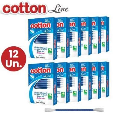 Imagem de Hastes Flexíveis Cotton Line C/75 - Kit Com 60 ou 12 Unidades