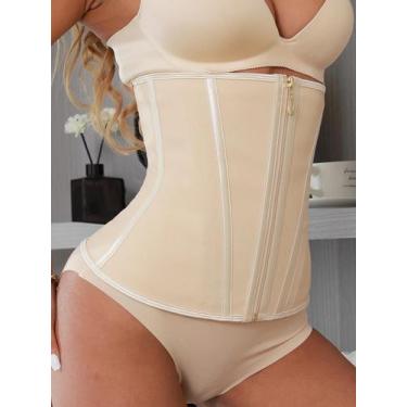 Imagem de Cinto Modelador Feminino de Látex com Zíper - Espartilho para Cintura 