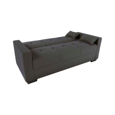 Imagem de Sofá Cama 3 Lugares Reclinável Casal Premium 2,03 Larg Lavinia Matrix Suede Cinza
