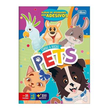 Imagem de Caderno de atividades Caras e Bocas Pets 8 fls - Tilibra