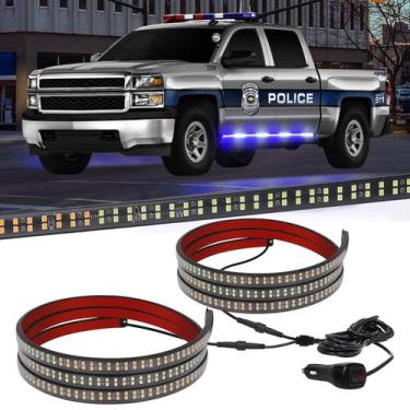 Imagem de Luzes de emergência XRIDONSEN 70cm Truck Blue White 864 LEDs