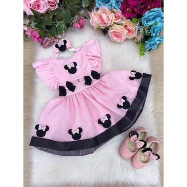 Imagem de Romper Vestido Princesa Belli Minnie Rosa Modelo 2 - Tamanho Único, Pa