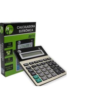 Imagem de Calculadora Eletrônica 12 Dígitos De Mesa Escritório Hm-152