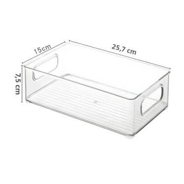 Imagem de Organizador De Gavetas Empilhável Transparente Para Frigorífico, Armaz