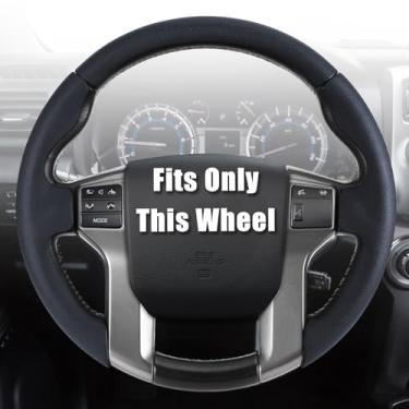 Imagem de Aimato Capa de volante personalizada para Toyota Tacoma 2012-2023/4Runner 2010-2024/Tundra 2014-2021/Sequoia 2014-2022 fina, antiderrapante, resistente a arranhões acessório de carro exclusivo para