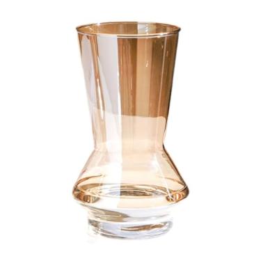 Imagem de Fenteer Vaso de vidro moderno para mesa, ornamento, suporte para flores, ideal para casamentos, escritório, lareira, quarto e decoração de interiores.