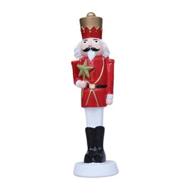 Imagem de Fancyes Escultura de Quebra-Nozes de Natal, Decoração de Natal em Resina, Artesanato, Estátua, Enfeite de Natal para Mesa, Aniversário, Sala de Estar, Cetro Estelar