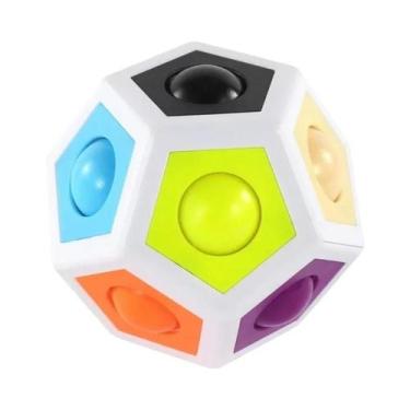 Imagem de Bola Mágica Colorida Arco-Íris Brinquedo Educativo Para Crianças Cubo 