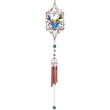 Imagem de ICE ARMOR 83,8 cm de comprimento, libélula, cobre e pedra com suporte de vela, escultura, ornamento, decoração de jardim, ideias para inauguração de casa, feriados e aniversários