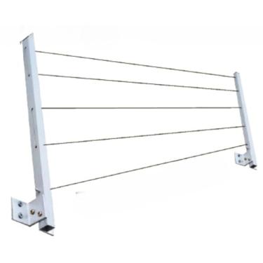 Imagem de Varal Retratil Dobravel De Parede Aluminio Não Enferruja Apartamento